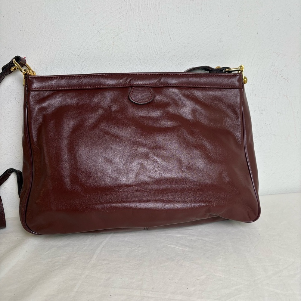 ETIENNE AIGNER Vintage Oxblood Burgundy Leather Crossbody Bag Purse Classic - Picture 9 of 16